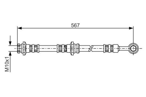 FREN HORTUMU; ARKA. 567.00 MM
