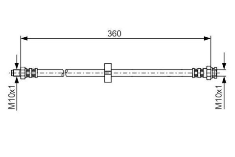 FREN HORTUMU; ARKA. 360.00 MM