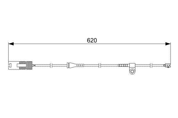 ARKA BALATA FİŞİ İKAZ KABLOSU BMW E38 7 SERİSİ 94-01 620mm