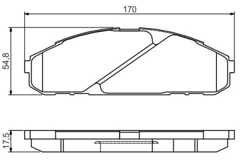 DİSK BALATA - ÖN - WVA 23565 - 170X54.8X18 MM