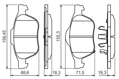 0986TB2467 ÖN BALATA AVENSIS 1.8 VVTI- 2.0D-4D 07/2001-02/2003 AVENSIS 2.0 VVTI 00-09 15 lik