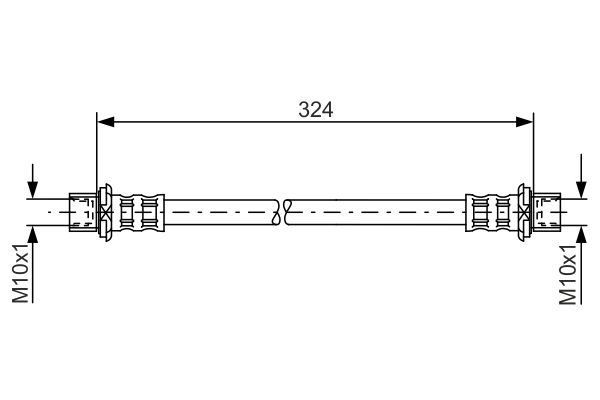 FREN HORTUMU; ARKA. 324.00 MM