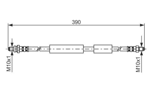 FREN HORTUMU; ARKA. 390.00 MM
