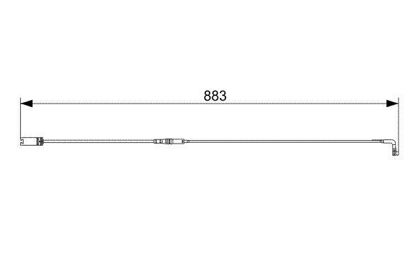 DİSK BALATA İKAZ KABLOSU. ARKA. 883 MM