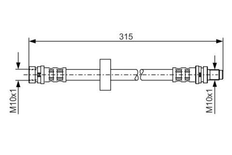 FREN HORTUMU; ARKA. 315.00 MM