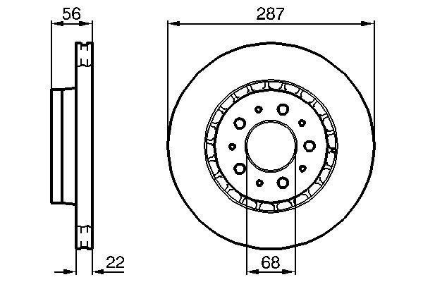 ÖN FREN DISK AYNA VOLVO 740. 760. 780. 940 83 91
