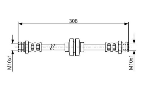 FREN HORTUMU; ARKA. 308.00 MM