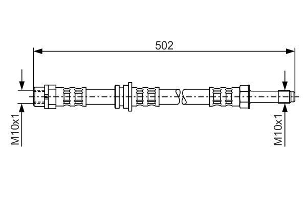 FREN HORTUMU; ARKA. 502.00 MM