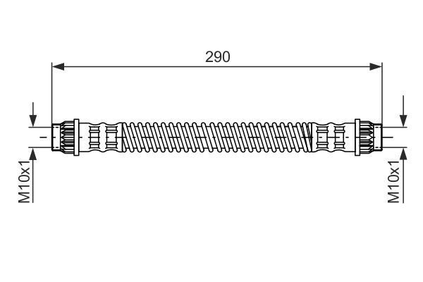 FREN HORTUMU; ARKA. 290.00 MM