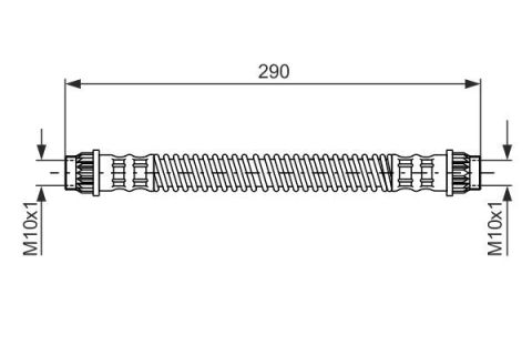 FREN HORTUMU; ARKA. 290.00 MM