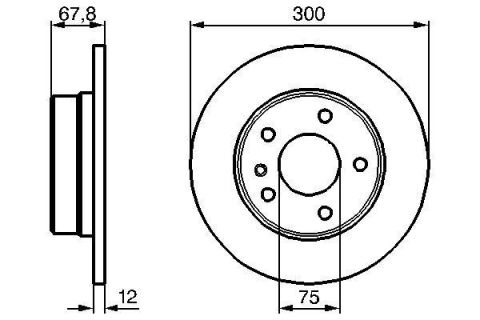 FREN DİSKİ. ARKA. 300 / 12-10.4 MM . YÜKSEK KARBON ALAŞIMLI