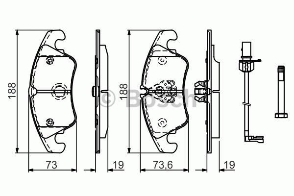 ÖN BALATA FİŞLİ AUDI A4-A5-A6-A7-Q5 2008 0986TB3165