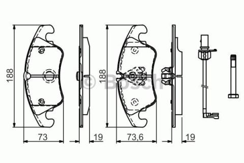 ÖN BALATA FİŞLİ AUDI A4-A5-A6-A7-Q5 2008 0986TB3165