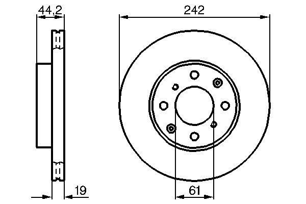 ÖN FREN AYNASI CIVICII-III-1.5-1.6-16V 87/91 CIVIC-IV 1.5İ 91-95 CRX 1.6 86 242x19x4DLxHAVALI