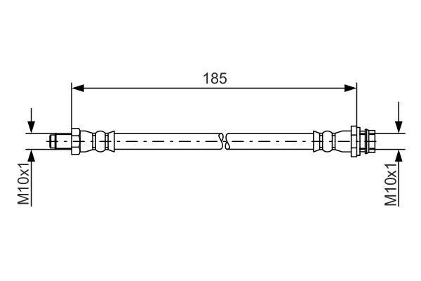 FREN HORTUMU; ARKA. 390.00 MM