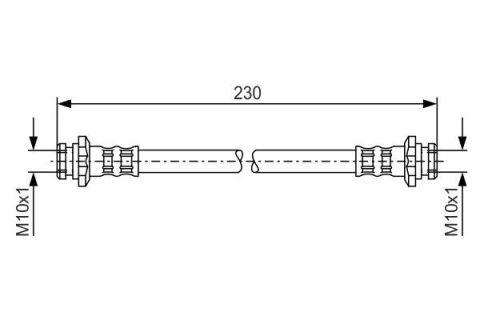FREN HORTUMU; ARKA. 230.00 MM