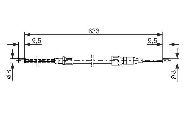 FREN TELİ. 633 MM