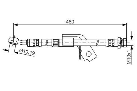 FREN HORTUMU SAĞ; ARKA. 480.00 MM