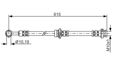 FREN HORTUMU; ARKA. 615.00 MM
