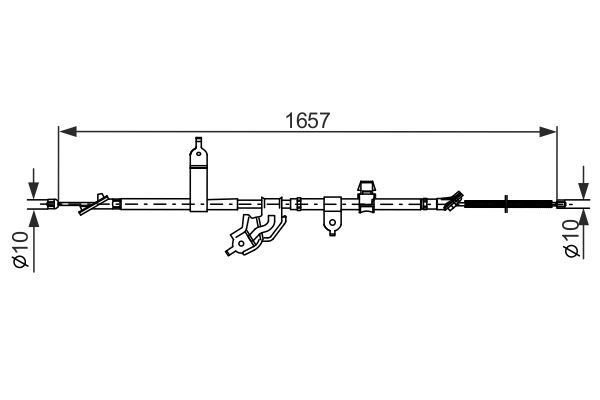 FREN TELİ. 1657 MM