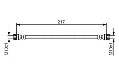 FREN HORTUMU; ARKA. 235.00 MM