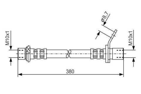 FREN HORTUMU SAĞ; ARKA. 380.00 MM