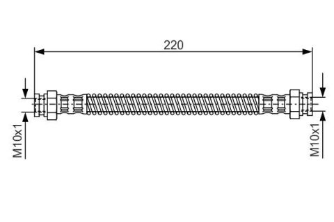 FREN HORTUMU; ARKA. 220.00 MM