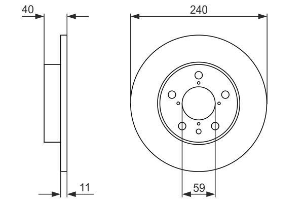 FREN DİSKİ. ARKA. 240 / 11-9.2 MM