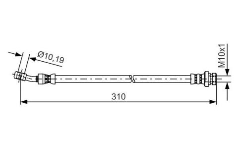 FREN HORTUMU SAĞ; ARKA. 310.00 MM