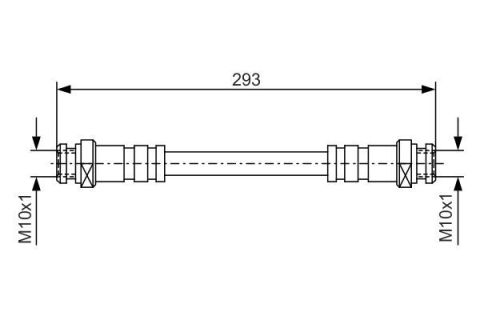 FREN HORTUMU; ARKA. 293.00 MM