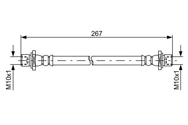FREN HORTUMU. İÇ. ARKA. 270.00 MM