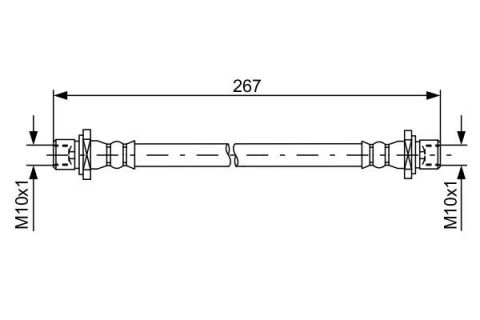FREN HORTUMU. İÇ. ARKA. 270.00 MM