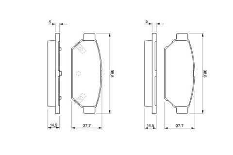 DİSK BALATA - ARKA - WVA 21874 - 98.9X37.5X15.0/14.2 MM - İKAZ KABLOLU 0986495326