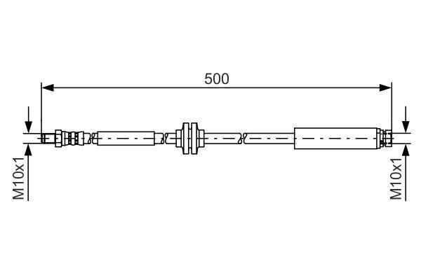 FREN HORTUMU; ARKA. 500.00 MM