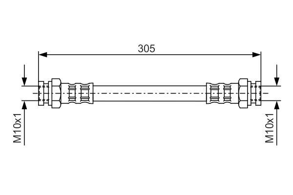 FREM HORTUMU PEUGEOT 406 8B 08/95-01/05-PEUGEOT 406 BREAK 8E/F 10/96-10/04-PEUGEOT 406 COUPE 8C