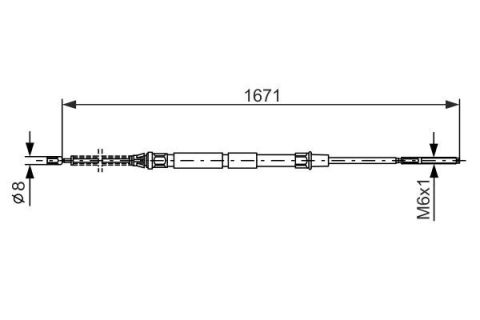FREN TELİ. 1671 MM