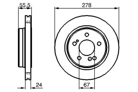 FREN DISKI ARKA MERCEDES W202 W203 CL203 S203 C208 C209 A208 A209 W210 R170