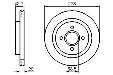 FREN DİSKİ. ARKA. 273.0 /20.0-18.0 MM
