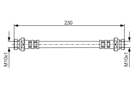 FREN HORTUMU; ARKA. 230.00 MM
