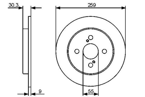 FREN DİSKİ. ARKA. 259 /9-7.5 MM
