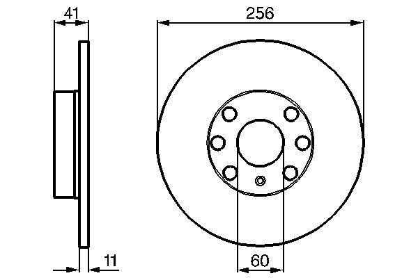 FREN DİSKİ. ÖN. 256 /11-8 MM . YÜKSEK KARBON ALAŞIMLI