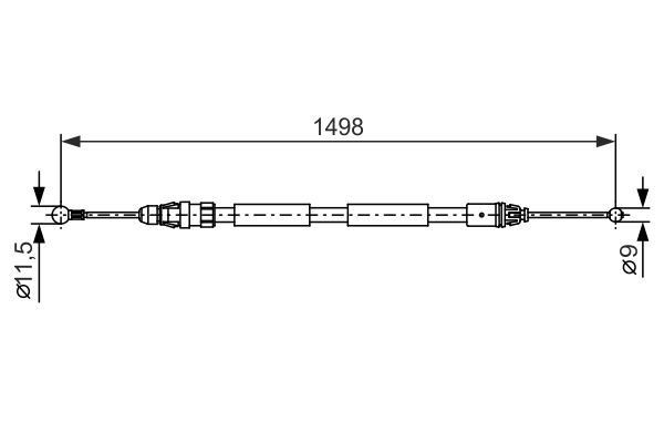 FREN TELİ. 1498 MM
