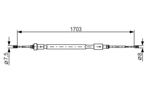 FREN TELİ. 1703 MM