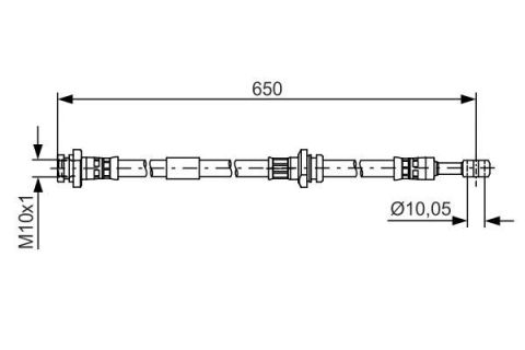 FREN HORTUMU SAĞ; ARKA. 650.00 MM