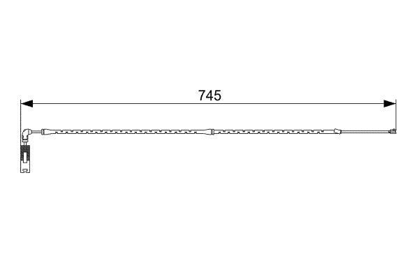 DİSK BALATA İKAZ KABLOSU. ÖN. 745 MM