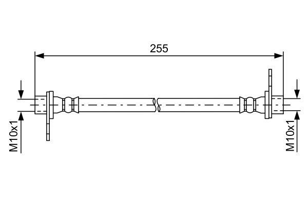 FREN HORTUMU. İÇ. ARKA. 255.00 MM