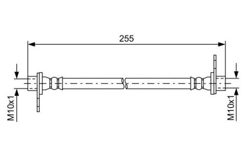 FREN HORTUMU. İÇ. ARKA. 255.00 MM