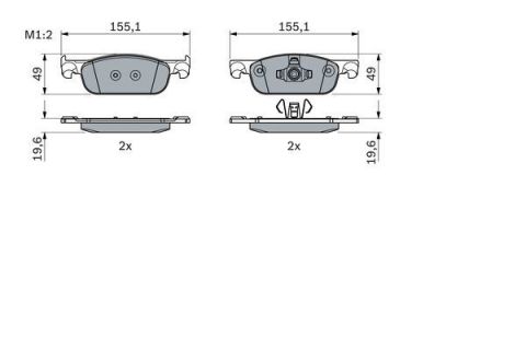 ÖN FREN BALATASI RENAULT CLIO IV 12 SYMBOL III 13 DACIA SANDERO II 13 LOGAN MCV II 14 LOGAN II 13 0.9TCe 1.0SCe 1.2 1.2TCe 1.5dCi 1.6
