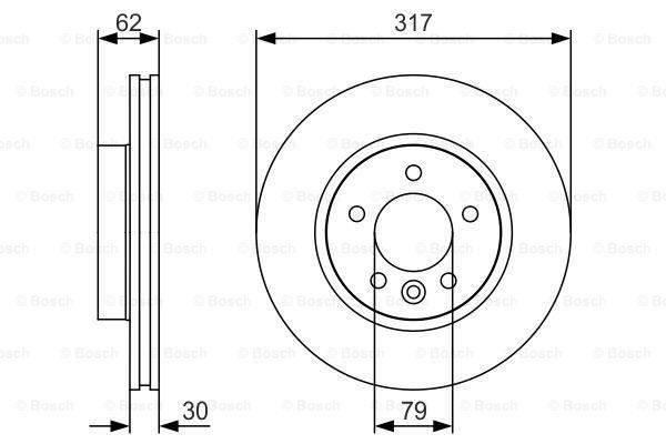FREN DISKI ON DISCOVERY 3 L319 04 09 DISCOVERY 4 L319 09 18 0986479S25