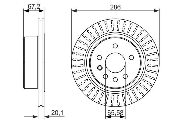 FREN DİSKİ. ARKA. 286.0 /20.0-18.0 MM
